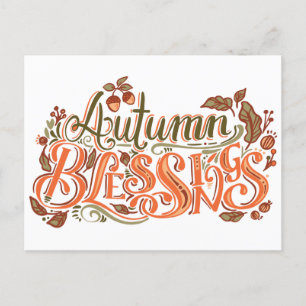 AUTUMN BLESSINGS POSTCARD
