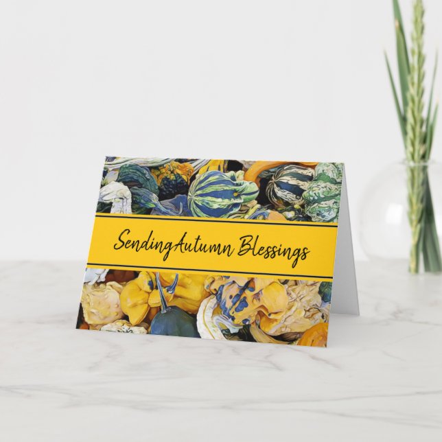 Autumn Blessings, Thinking About You Card (Front)