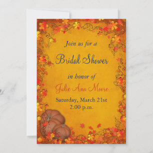 Autumn Bliss Bridal Shower Invitation