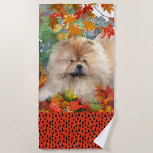 AUTUMN BLISS Chow beach towel