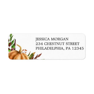 Autumn Bliss Return Address Label