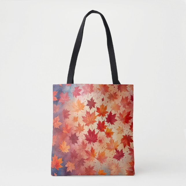 Autumn Bliss Watercolor Tote Bag (Front)