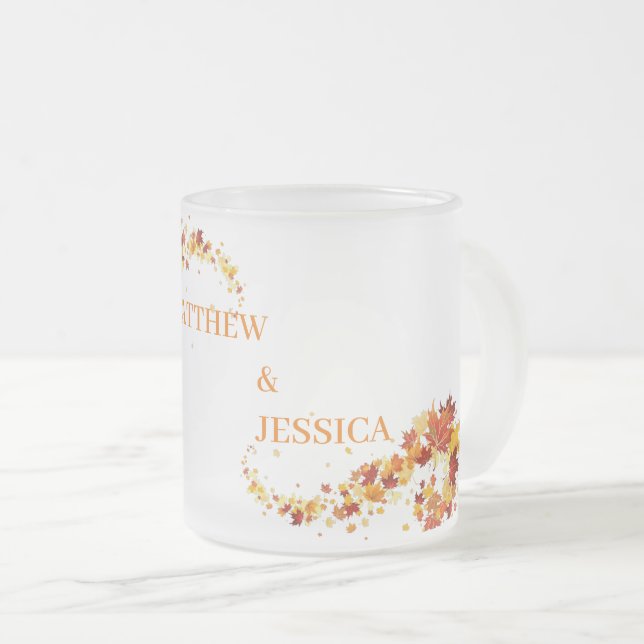 Autumn Bliss Wedding Mug (Front Right)