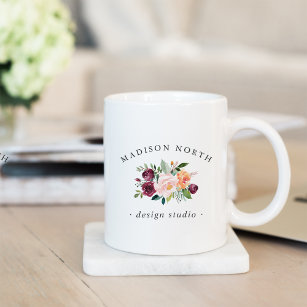 Autumn Bloom   Floral Logo Coffee Mug