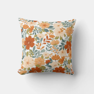Autumn Blooms - Fall Garden Meadow Cushion