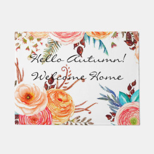 "Autumn Blooms" Welcome Home Door Mat