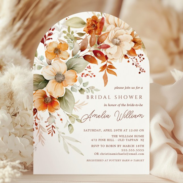 Autumn Blossom Bridal Shower Invitation (Creator Uploaded)