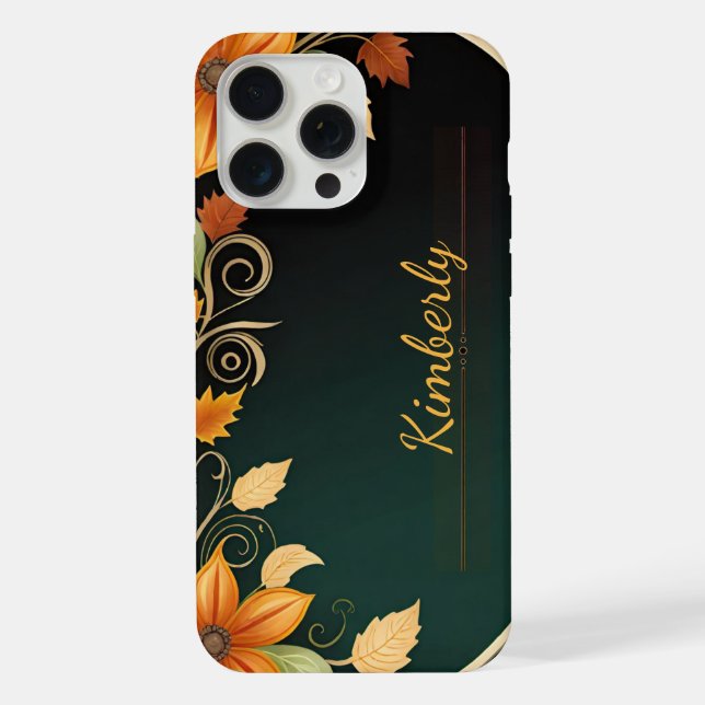 Autumn Blossom Elegance iPhone Case (Back)