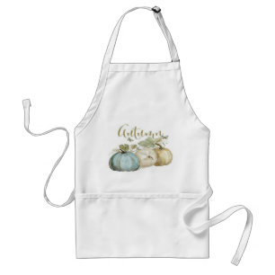 Autumn Blue Pumpkin Apron