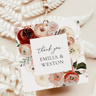 Autumn Bohemian Wedding Favour Tag