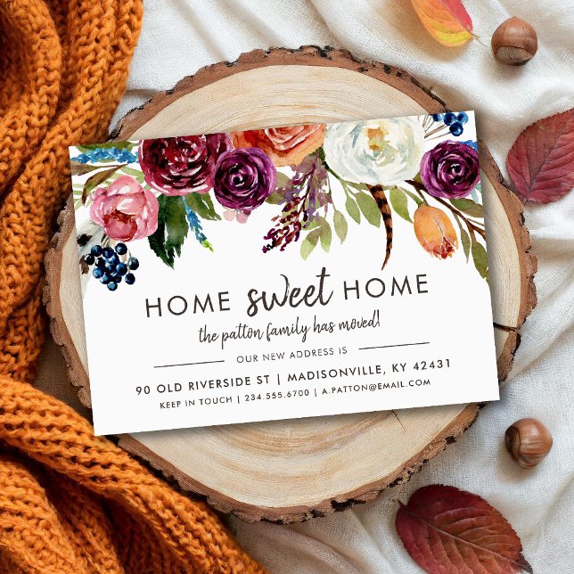 Autumn Boho Blooms Magnetic Moving Announcement (Creator Uploaded)