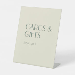 Autumn Boho Deco   Cream Cards and Gifts Pedestal Sign