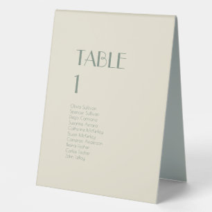 Autumn Boho Deco Cream guests table tent sign