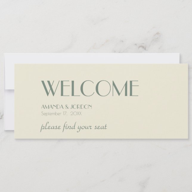 Autumn Boho Deco | Cream Seating Chart Header (Front)