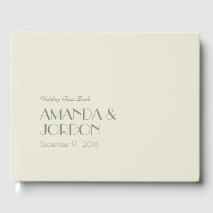 Autumn Boho Deco   Cream Wedding Guest Book