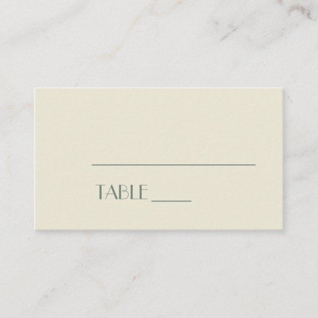 Autumn Boho Deco | Cream Wedding Place Card (Front)