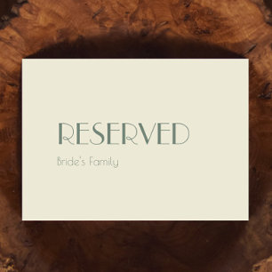 Autumn Boho Deco Cream Wedding Reserved Sign