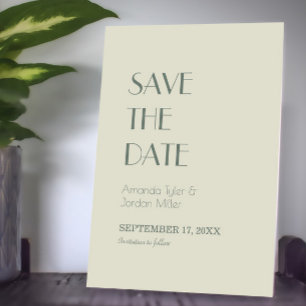 Autumn Boho Deco Cream Wedding Save The Date