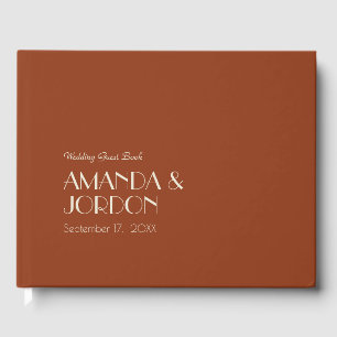 Autumn Boho Deco Rust Wedding Guest Book
