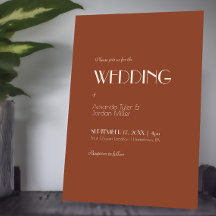 Autumn Boho Deco | Rust Wedding Invitation