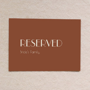 Autumn Boho Deco   Rust Wedding Reserved Sign