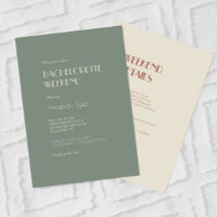 Autumn Boho Deco | Sage Green Bachelorette Weekend