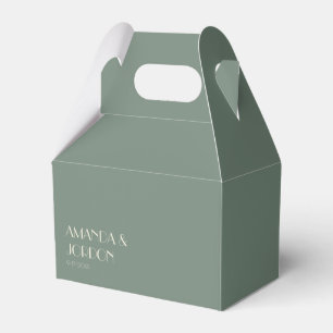 Autumn Boho Deco   Sage Green Gable Favour Box