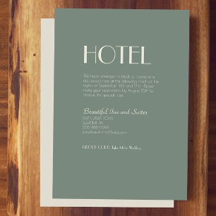 Autumn Boho Deco Sage Green Wedding Hotel Enclosure Card