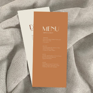 Autumn Boho Deco Terracotta dinner drink menu