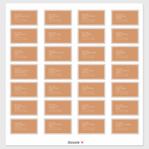 Autumn Boho Deco   Terracotta Guest Address Label