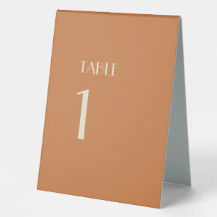 Autumn Boho Deco Terracotta Table Number Tent Sign