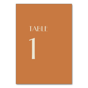 Autumn Boho Deco   Terracotta Table Numbers Sign