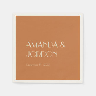Autumn Boho Deco | Terracotta Wedding Cocktail Napkin