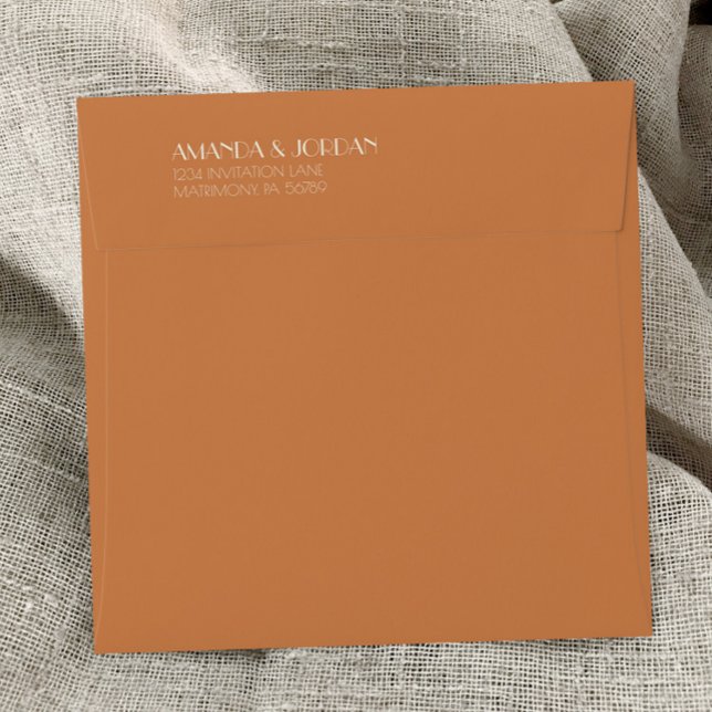 Autumn Boho Deco | Terracotta Wedding Square Envelope (Creator Uploaded)