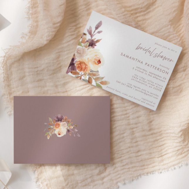 Autumn Boho Floral Bridal Shower Invitation (Creator Uploaded)
