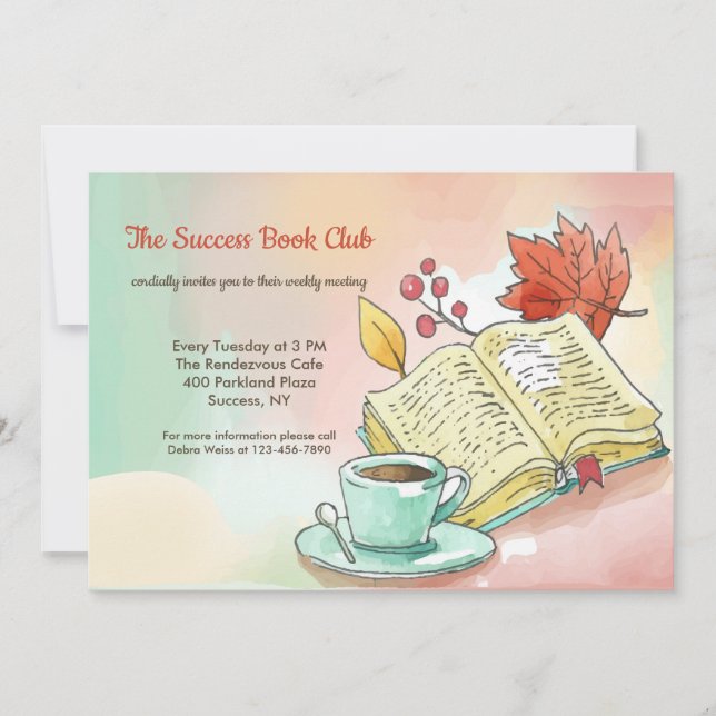Autumn Book Club Invitation (Front)