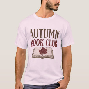 Autumn Book Club Vintage Fall Reader Design T-Shirt