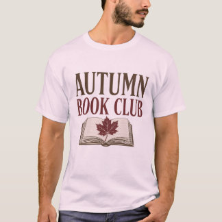 Autumn Book Club Vintage Fall Reader Design T-Shirt