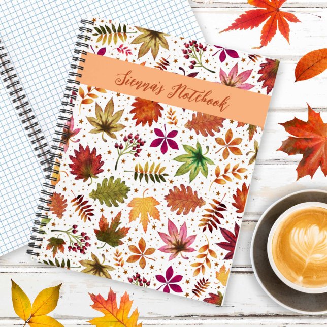 Autumn Botanical Foliage Fall Leaves Name  Notebook (Autumn Botanical Foliage Fall Leaves Name Notebook)