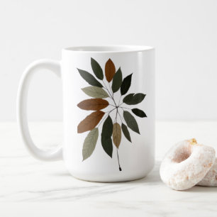 Autumn Botanical Leaf Art Coffee Mug