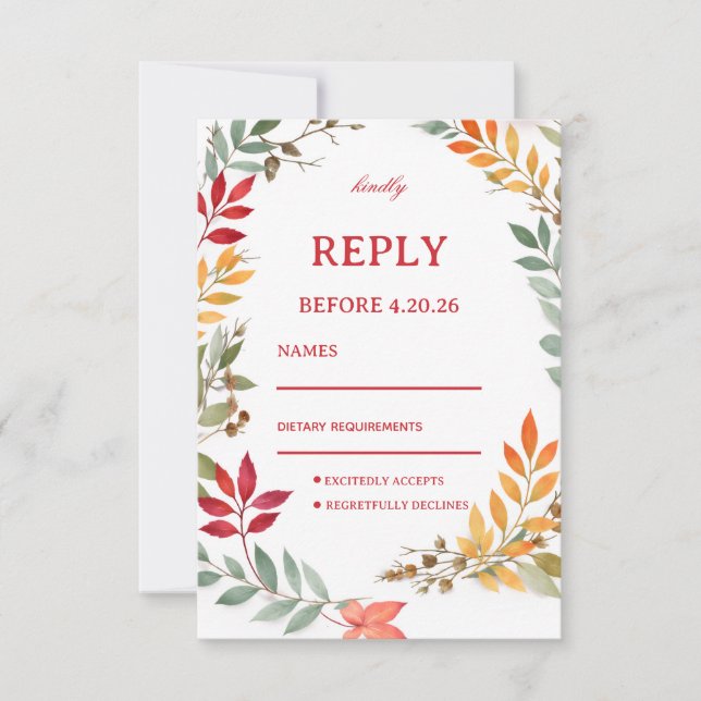 Autumn Botanical Leaves Response (Front)