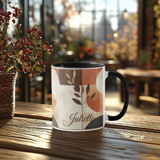 Autumn Botanical Mug - Personalised Earthy Nature 