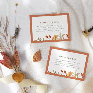 Autumn Botanical Whimsy Fall Baby Shower Enclosure Card