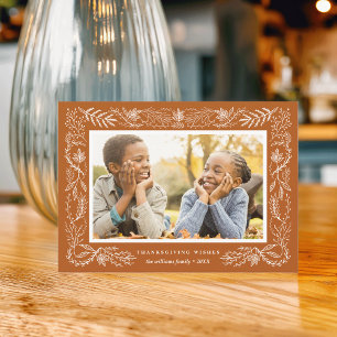 Autumn Botanicals   Thanksgiving Photo Card