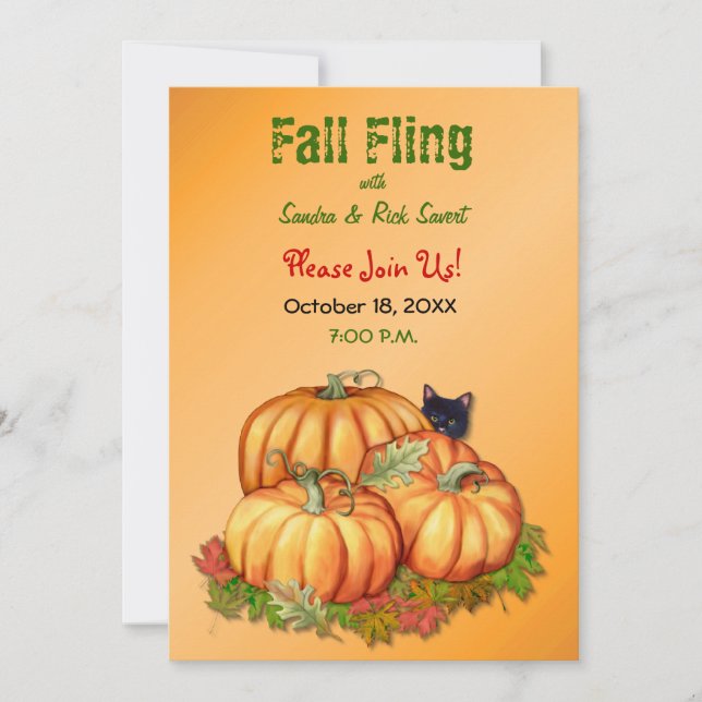 Autumn Bounty Fall Fling Invitation (Front)