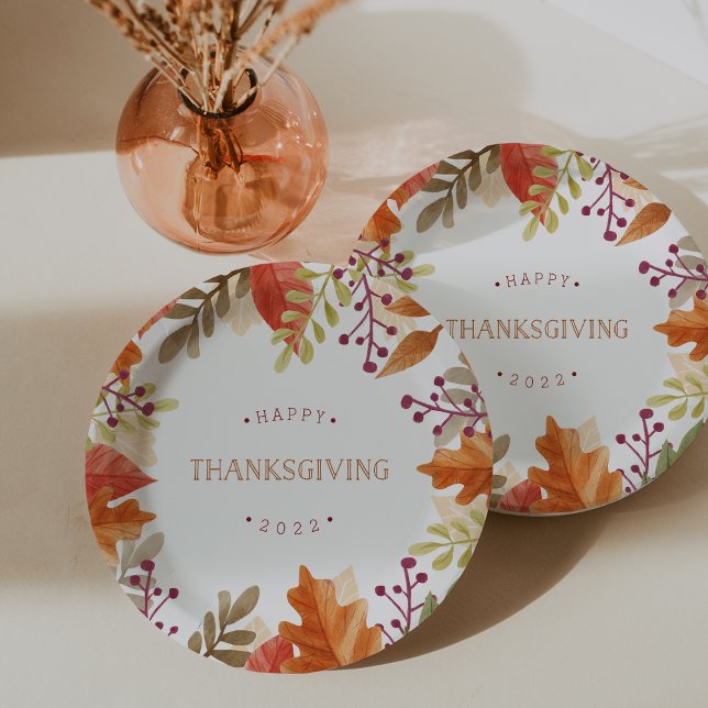 Autumn Bounty | Happy Thanksgiving Paper Plate (Creator Uploaded)