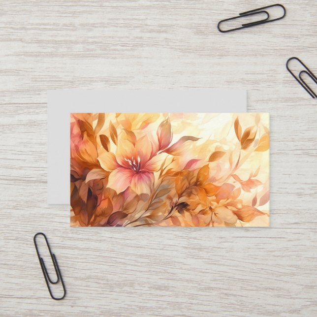 Autumn Bouquet Business Card (Front/Back In Situ)