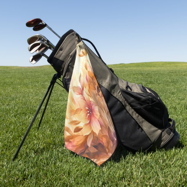 Autumn Bouquet Golf Towel (Green)