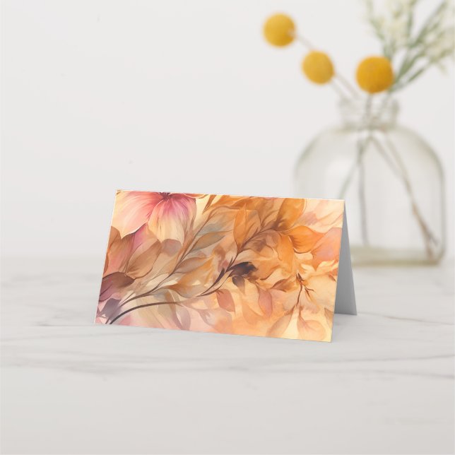 Autumn Bouquet Place Card (Back)