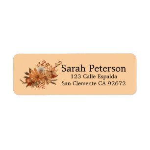 Autumn bouquet Return Address Label